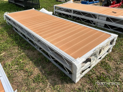Quantity of (2) 2024 BYT BDF412 4 ft x 12 ft Aluminum Boat Dock Section Kit (Unused)