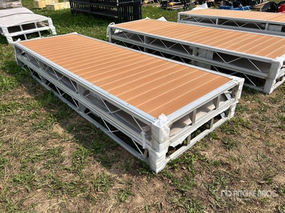 Quantity of (2) 2024 BYT BDF412 4 ft x 12 ft Aluminum Boat Dock Section Kit (Unused)