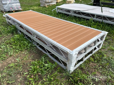 Quantity of (2) 2024 BYT BDF412 4 ft x 12 ft Aluminum Boat Dock Section Kit (Unused)