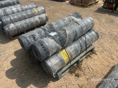 Quantity of (6) 2024 BYT FFC762 330 ft x 4 ft Galvanized 330 ft x 4 ft Galvanized Farm Fencing (Unused)