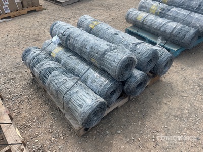 Quantity of (6) 2024 BYT FFC762 330 ft x 4 ft Galvanized Fencing (Unused)
