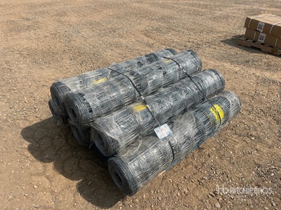 Quantity of (6) 2024 BYT FFC762 330 ft x 4 ft Galvanized Fencing (Unused)