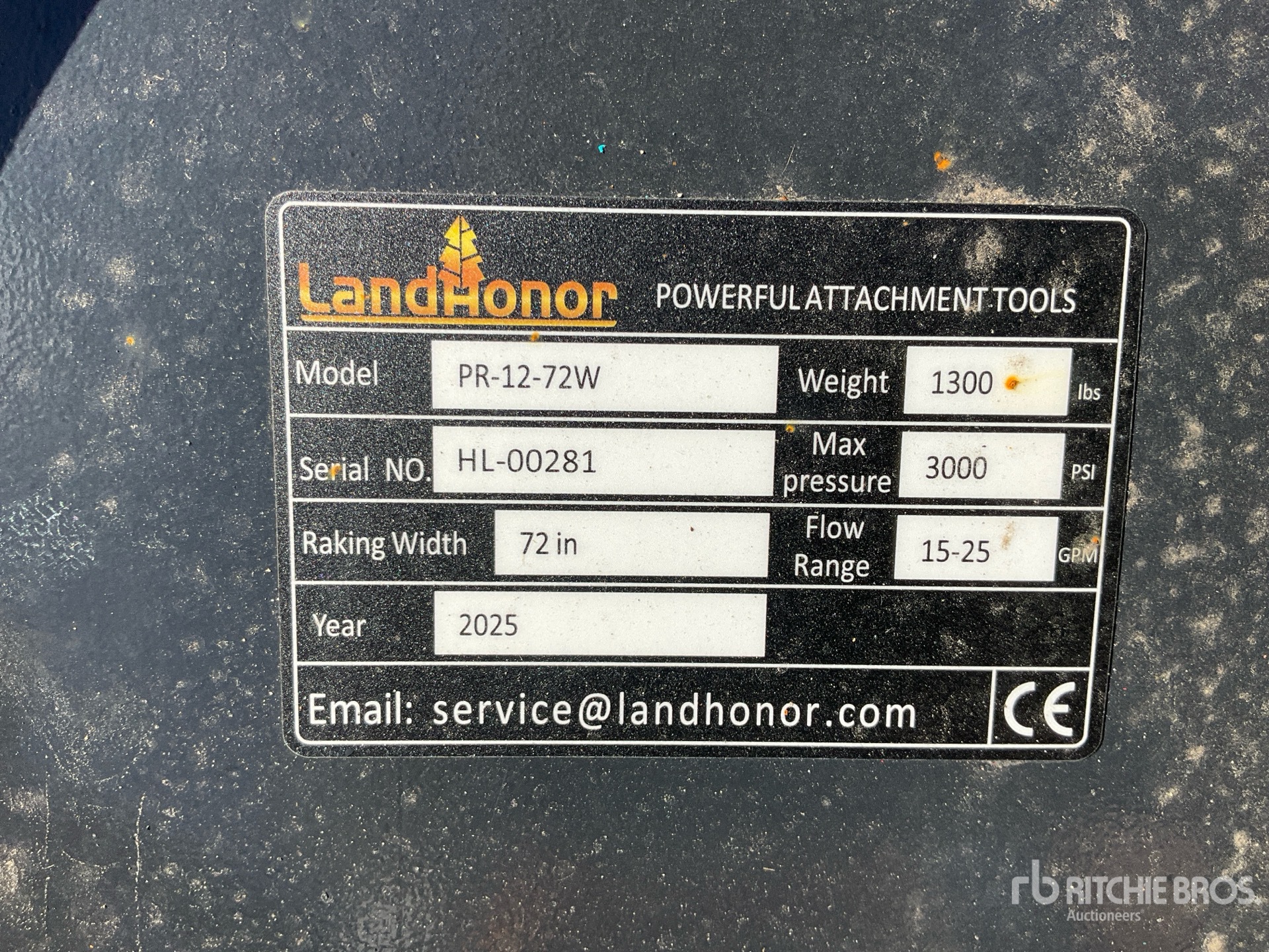 Landhonor 72 in Skid Steer Power Rake (Unused)