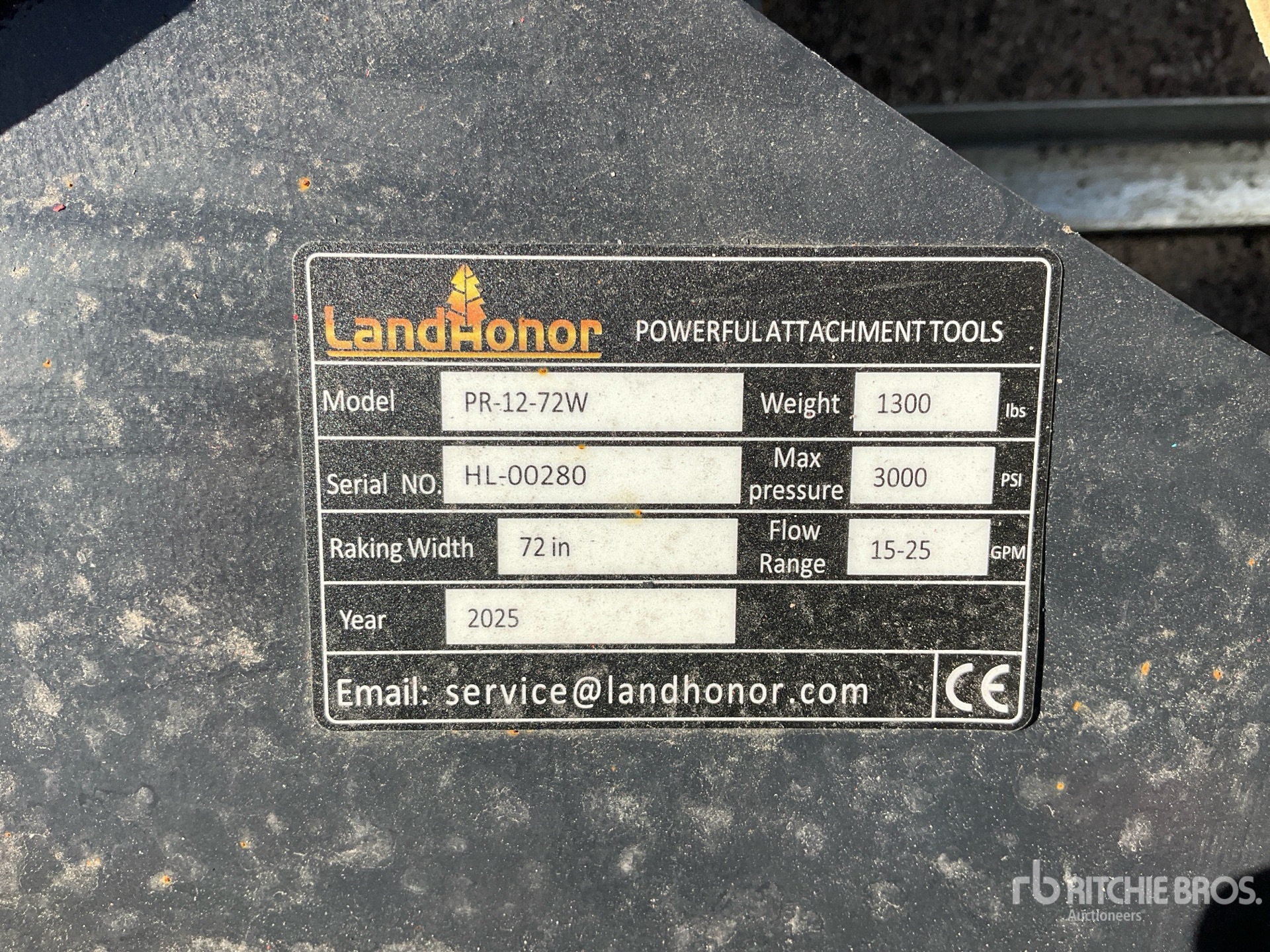 Landhonor 72 in Skid Steer Power Rake (Unused)