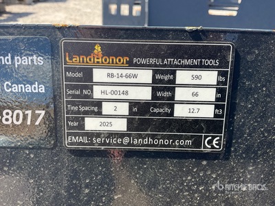 Landhonor 66 in Rock Skid Steer Bucket (Unused)