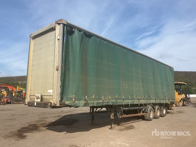2000 Crane Fruehauf PJDSA3 13.4 m Tri/A Curtain Side Trailer