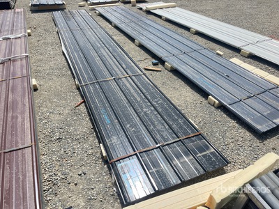 Quantity of (20) Black Metal Roof Panels 20 ft x 3 ft (Unused)