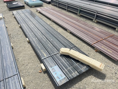 Quantity of (30) Black Metal Roof Panels 16 ft x 3 ft (Unused)
