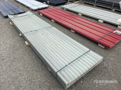 Quantity of (100) Clear Polycarbonate Roof Panel 12 ft x 3 ft (Unused)
