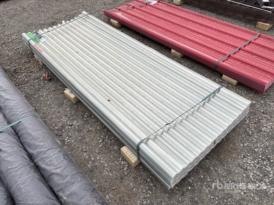 Quantity of (100) 8 ft x 3 ft Clear Polycarbonate Roof Panel 8 ft x 3 ft (Unused)