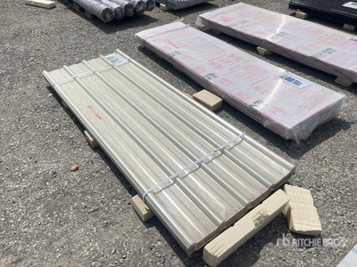 Quantity of (30) 8 ft x 3 ft Clear Corrugated Polycarbonate Roof Panel (Unused)