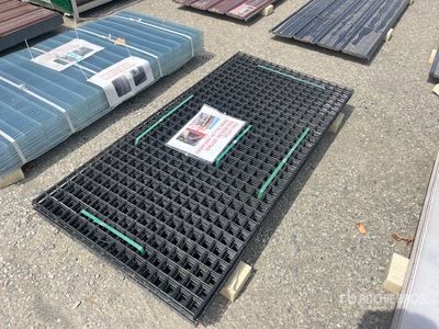 Quantity of (20) 36 in x 72 in Black Metal Rail