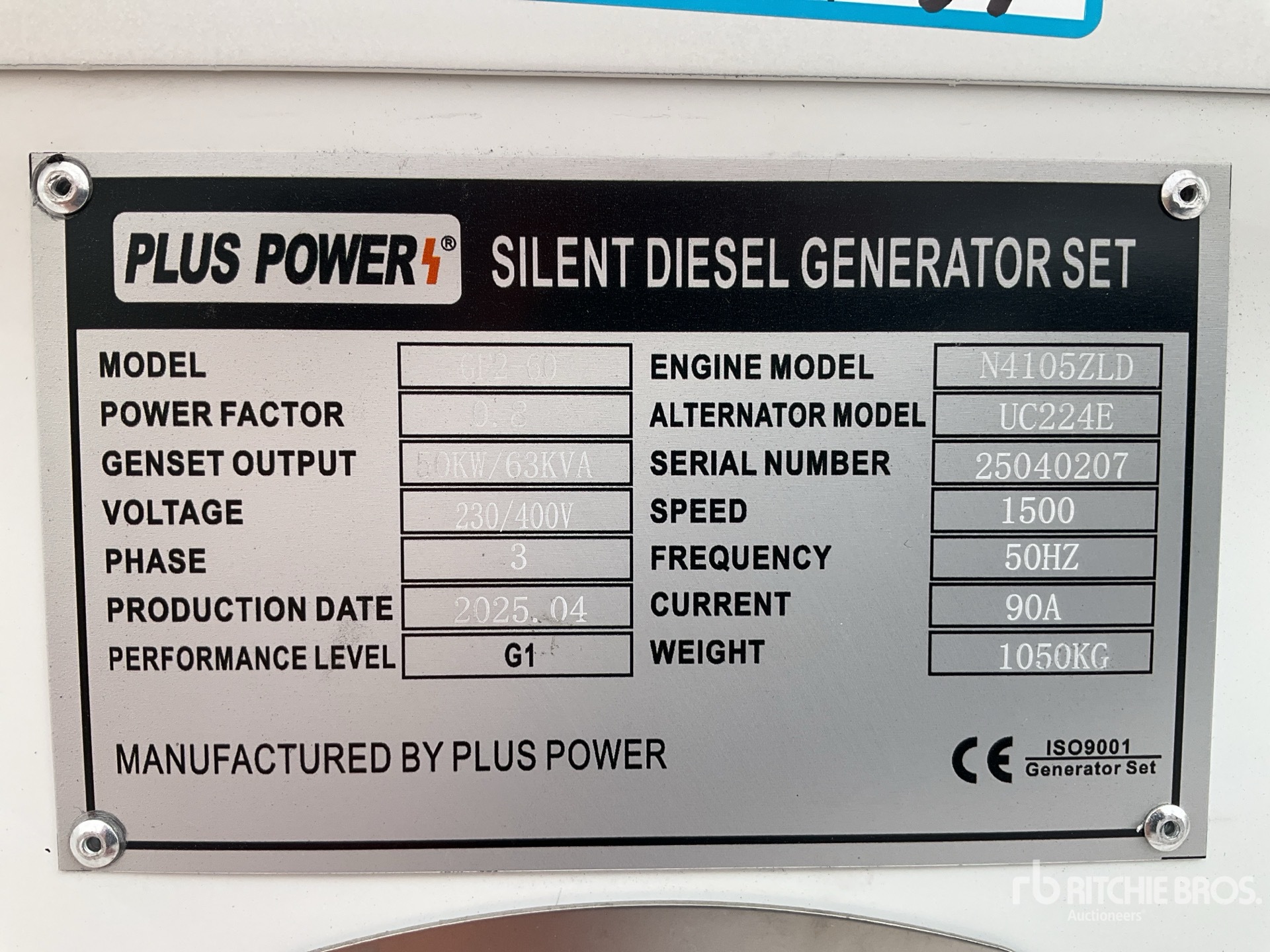 2025 Plus Power GF2-60 Generator set (Unused)
