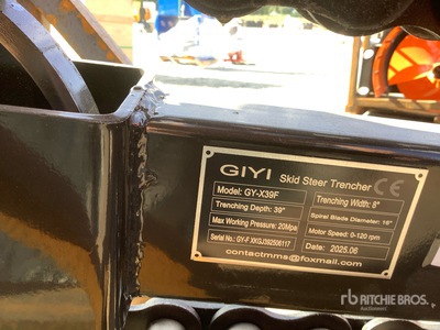 2025 GIYI GY-X39F Mini trencher Różne Osprzęt do miniładowarek (Unused)