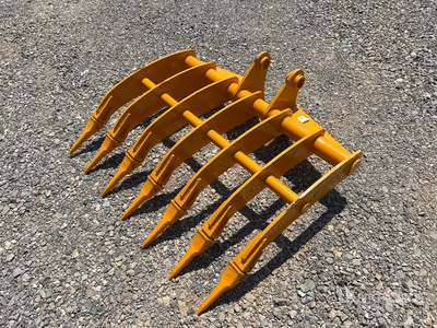 2025 GIYI 44 in Excavator Rake - Fits Cat 305 (Unused)