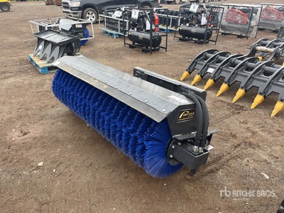 2025 ARTEER ASSB-72W 72 in Manual Angle Skid Steer Broom (Unused)