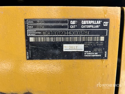 2017 Cat 320 Tracked Excavator