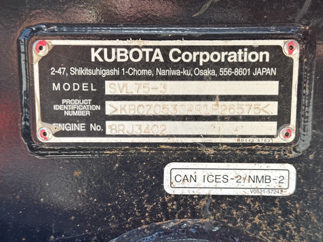 MINI CARGADOR SOBRE ORUGAS 2024 KUBOTA SVL753W