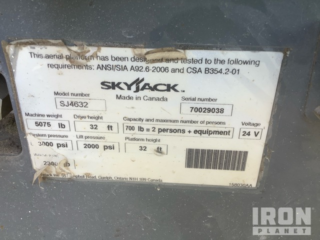 ELEVADOR TIJERA 2016 SKYJACK SJIII4632