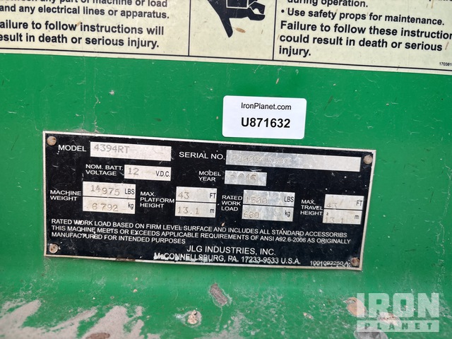 ELEVADOR TIJERA 2015 JLG 4394RT