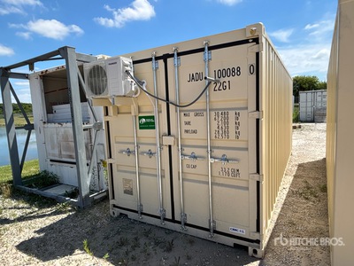 2025 20 ft x 8 ft Skid-Mounted Storage Container Mobile Office