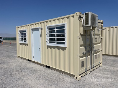 2025 20 ft x 8 ft Skid-Mounted Storage Container Mobile Office (Unused)