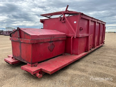 Custom Built 28 m3 8 ft x 18 ft Skid Mounted Waste Container