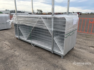 Quantity of (30) BYT 3 m x 1.17 m Galvanized Mesh Livestock Gate (Unused)