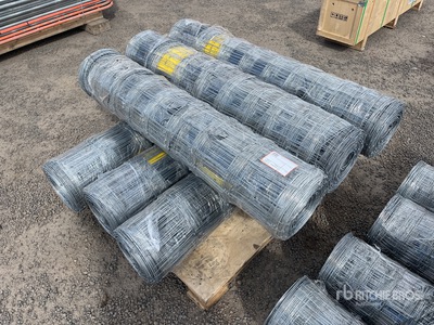 Quantity of (6) BYT 300 ft x 4 ft Galvanized Farm سياج (Unused)