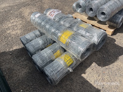 Quantity of (6) BYT 300 ft x 4 ft Galvanized Farm سياج (Unused)