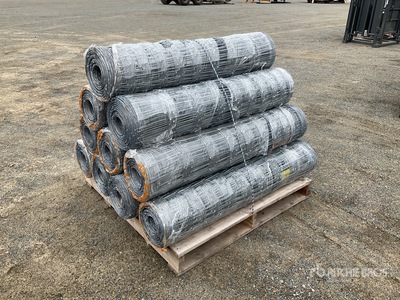 Quantity of (6) BYT 300 ft x 4 ft Galvanized Farm Clôture (Unused)