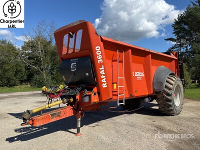 2018 Sodimac Rafal 3600 S/A Epandeur A Fumier 1 Essieu S/A Manure Spreader