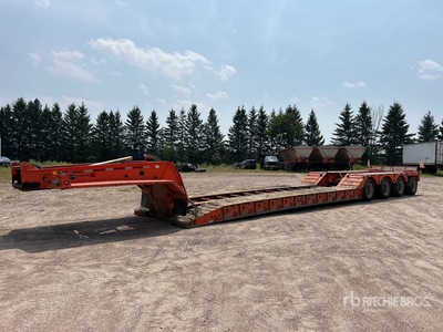 2002 Scheltema Trailer Mfg. HRG-50-3A Quad/A Single Drop Removable Gooseneck Lowboy Trailer