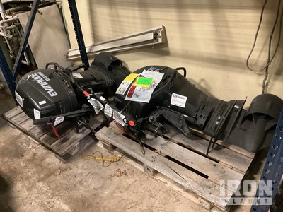 Quantity of (2) Evinrude 55MFE Outboard, Full model number: E55MJRLINB Motor de barco