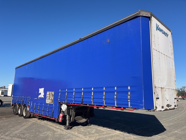2016 Vawdrey 12.8 m Tri/A Double Drop Tautliner Trailer
