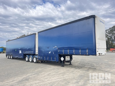 2019 Vawdrey Tri/A Step Deck B-Double Combination Curtain Side Trailer