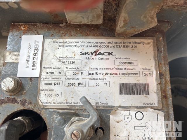ELEVADOR TIJERA 2016 SKYJACK SJIII3220
