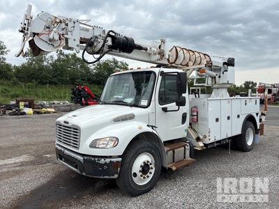 Altec DM47B TR on 2014 Freightliner M2106 4x2 Digger Derrick Truck