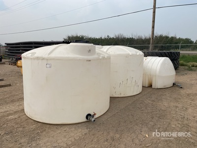 Quantity of (3) 1250 gal Poly Water Tank