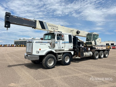 National 1800 40 ton Straight Boom on 2009 Western Star 4900 10x6 Twin-Steer Sleeper Crane Truck