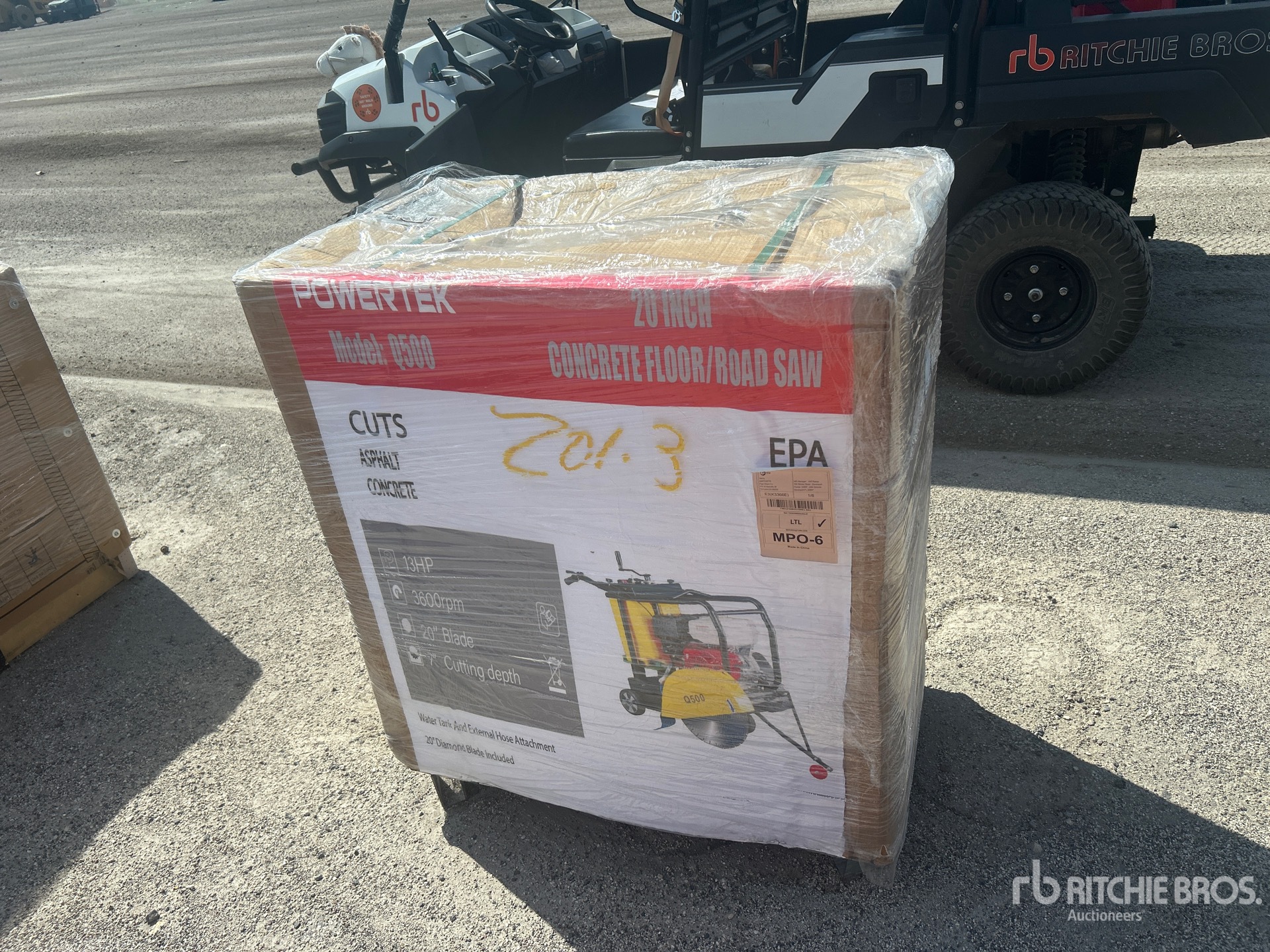 2024 Powertek Q500 Walk-Behind Saw (Unused)