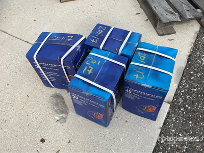 Quantity of (4) 2024 Powertek 20T lifter Qty(4) 20 Ton Air Bottle Jack (Unused)