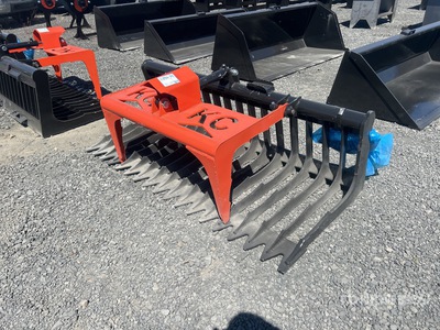 2025 Kit Containers QT-SG-S76-V3 76 in Skeleton Skid Steer Grapple Bucket (Unused)