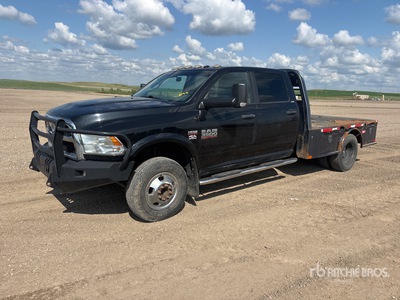 2018 Ram 3500 4x4 Crew Cab Flatbed Truck (Inoperable)