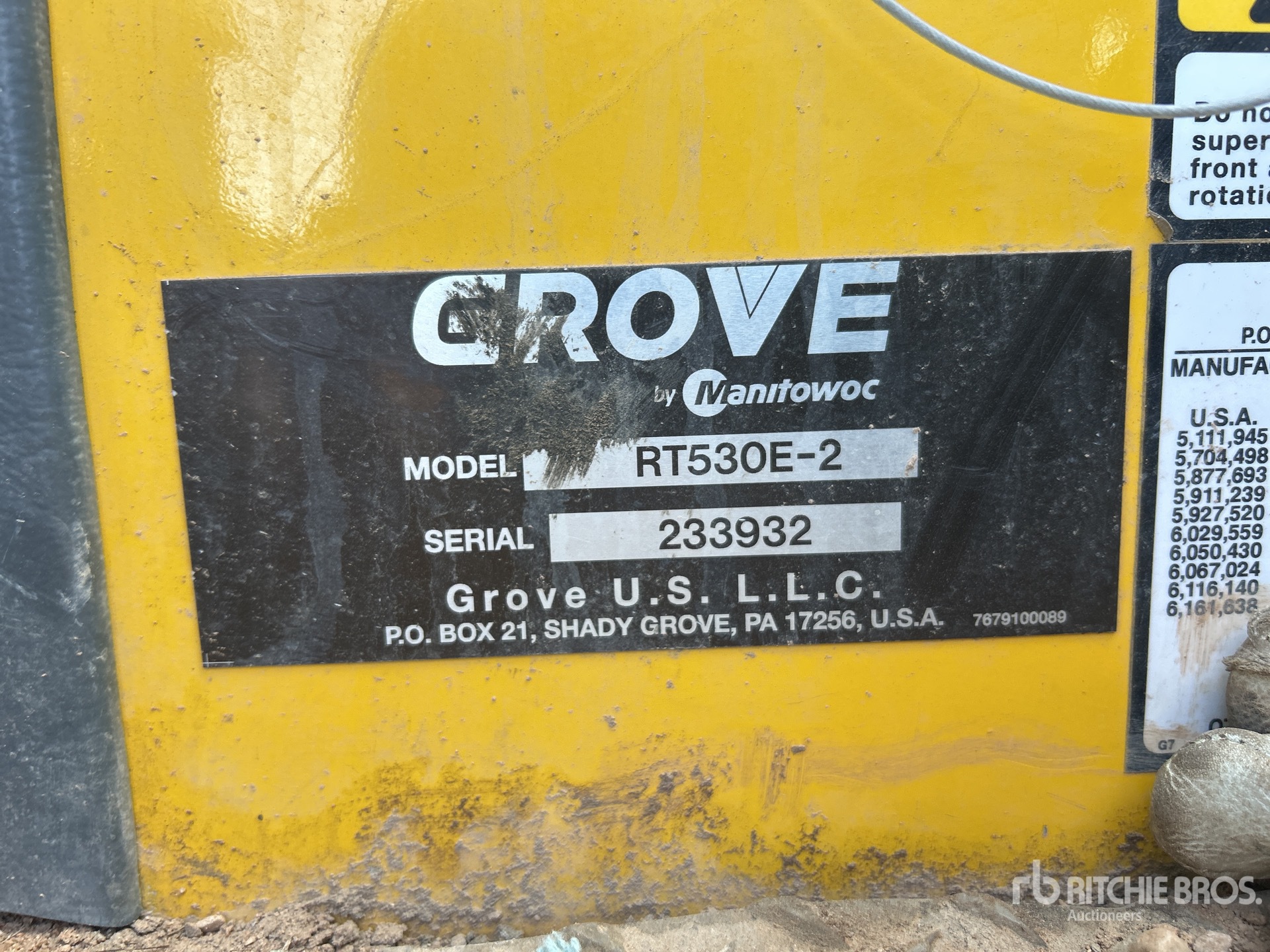 2013 Grove RT530E-2 30 ton 4x4 Rough Terrain Crane