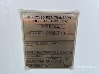 2025 9 ft Storage Container (Unused)