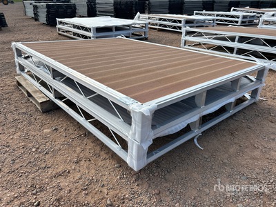 Quantity of (2) 2024 BYT BDF6 6 ft x 8 ft Aluminum Boat Dock Section Kit (Unused)