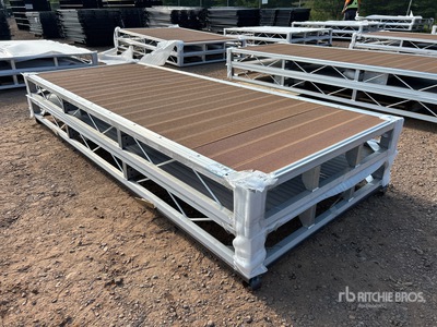 Quantity of (2) 2025 BYT BDF410 4 ft x 10 ft Aluminum Boat Dock Section Kit (Unused)