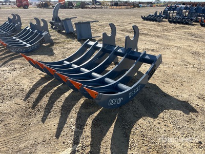 SEC 72 in Q/C Excavator Rake - Fits Hitachi ZX330
