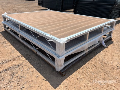 Quantity of (2) 2024 BYT BDF6 6 ft x 8 ft Aluminum Boat Dock Section Kit Divers  (Unused)